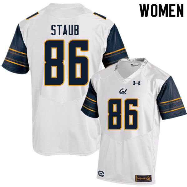 Women #86 Jared Staub Cal Bears UA College Football Jerseys Sale-White